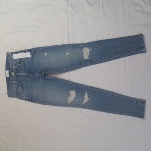 Joe's Jeans Charlie High Rise Skinny Ankle Distressed Denim Blue Jeans 24 NWT